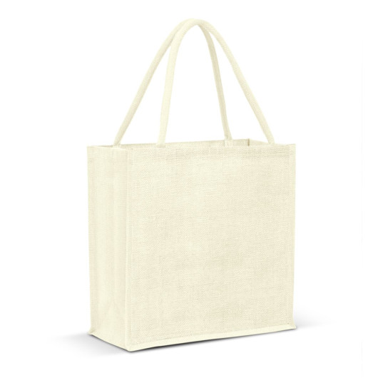 White Byron Colour Match Jute Totes